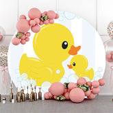 Niedlich Gelb Ente Blase Runden Babydusche Hintergrund